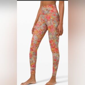 Lululemon 4 Inflorescence Multi High Rise Align 28 Inch Nulu Leggings Pants